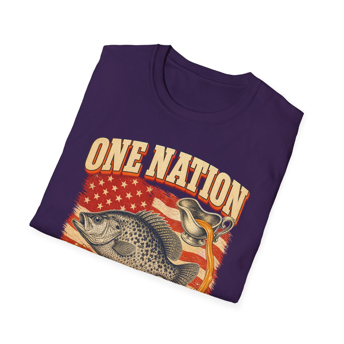 One Nation Under Gravy Funny Fish Thanksgiving T-Shirt
