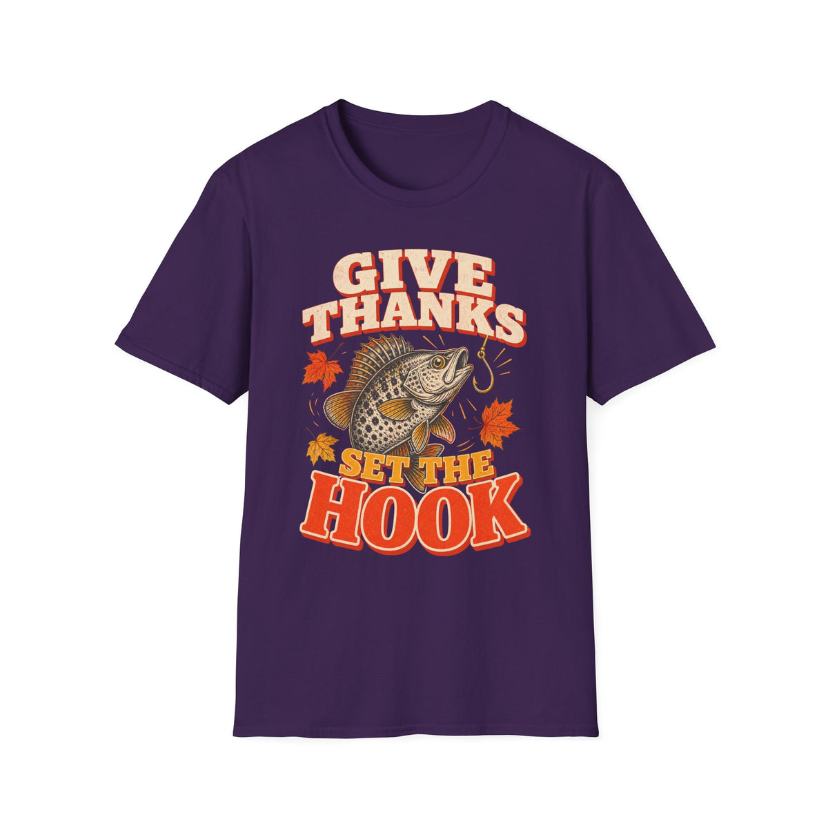 Give Thanks, Set the Hook Thanksgiving Fishing T-Shirt