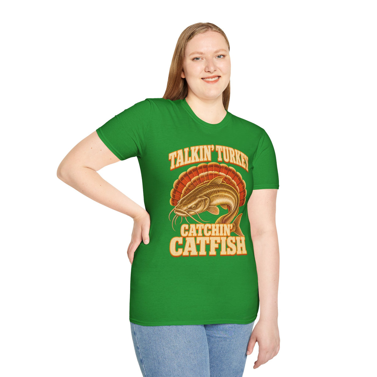 Talkin’ Turkey Catchin’ Catfish Fishing T-Shirt