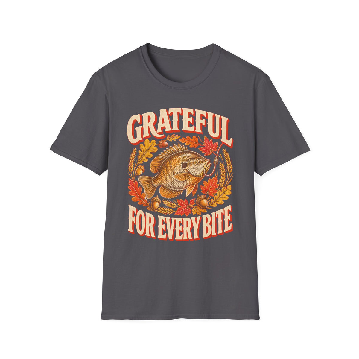 Grateful for Every Bite Fish Thanksgiving T-Shirt