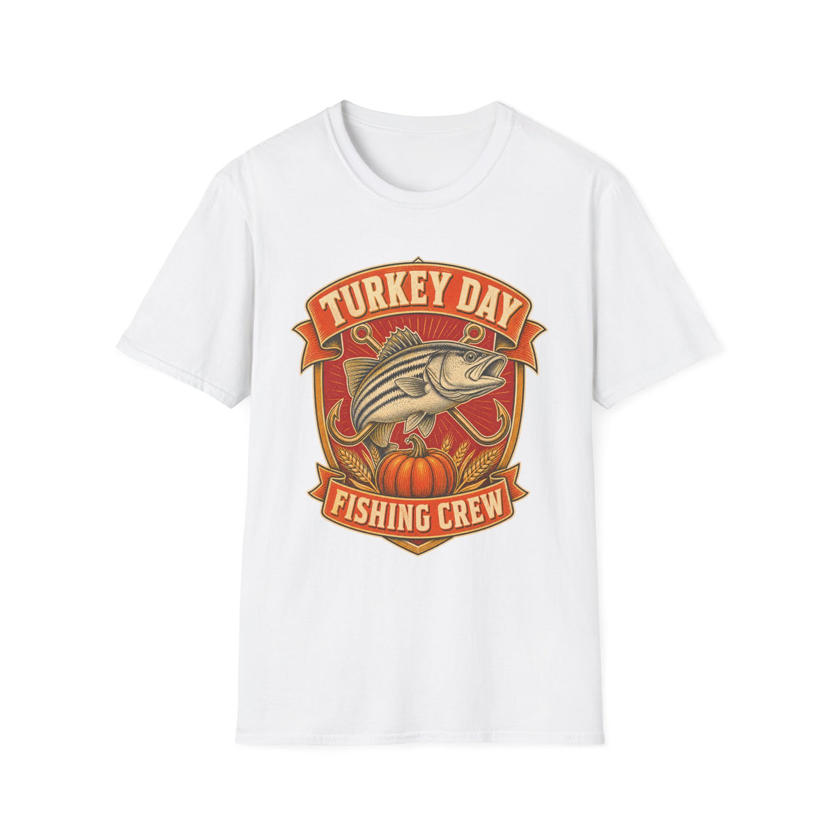 Turkey Day Fishing Crew T-Shirt – Thanksgiving Fishing Shirt