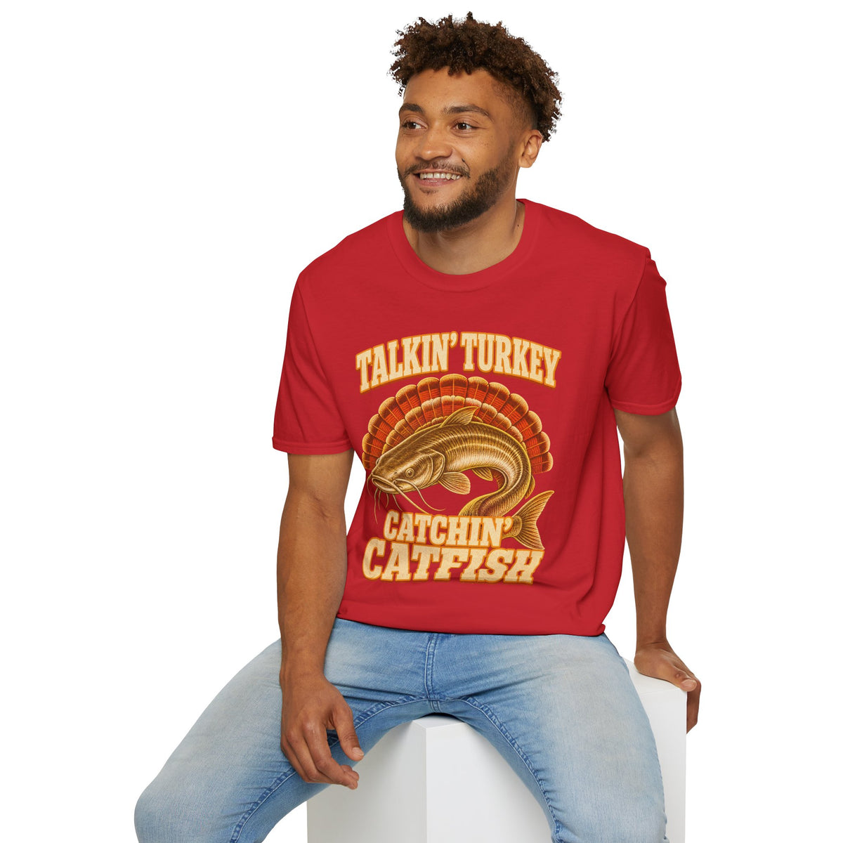 Talkin’ Turkey Catchin’ Catfish Fishing T-Shirt