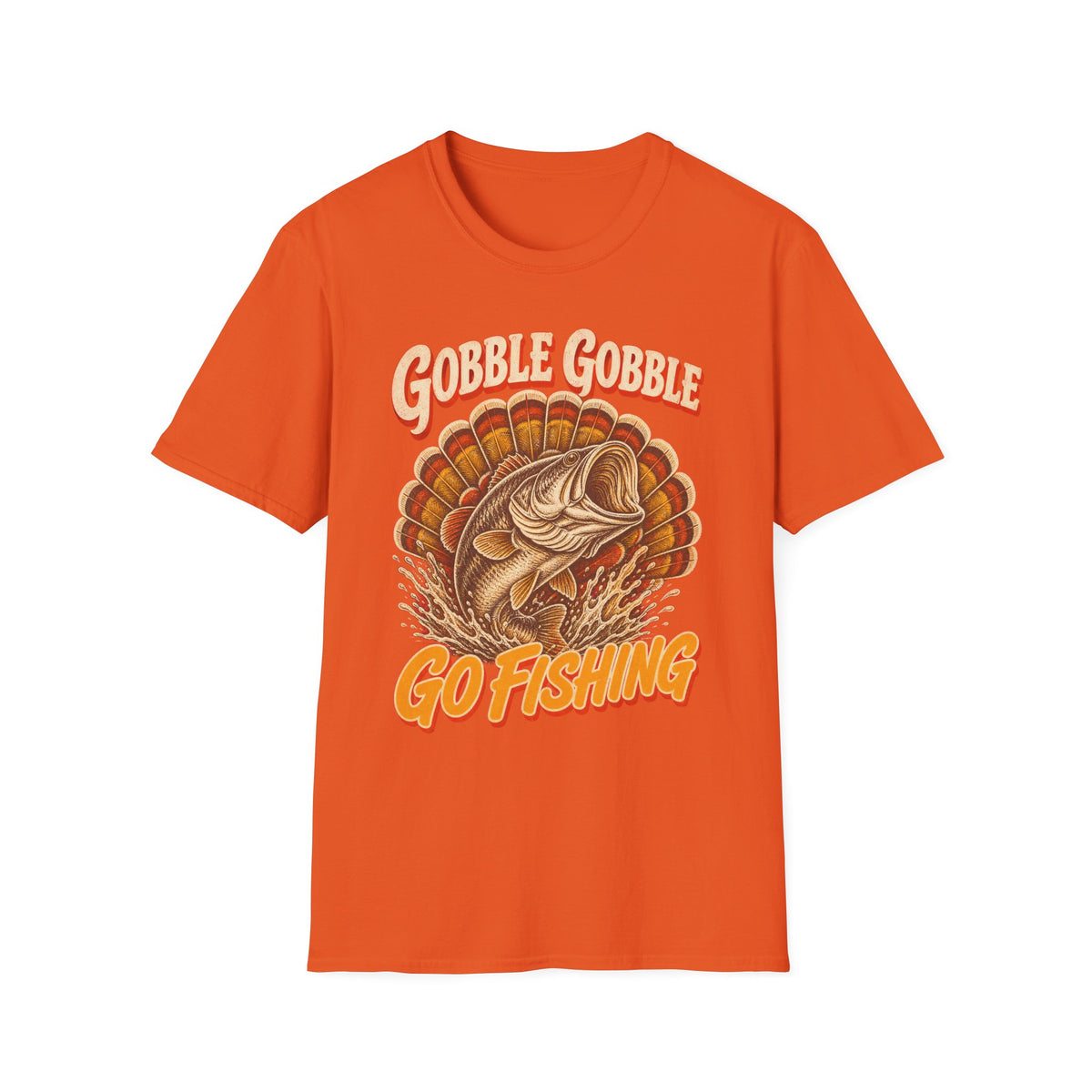 Gobble Gobble Go Fishing Turkey Hunting T-Shirt