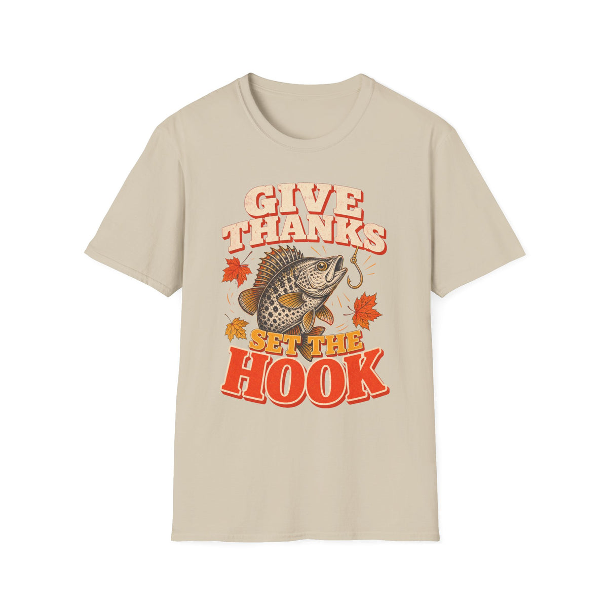 Give Thanks, Set the Hook Thanksgiving Fishing T-Shirt