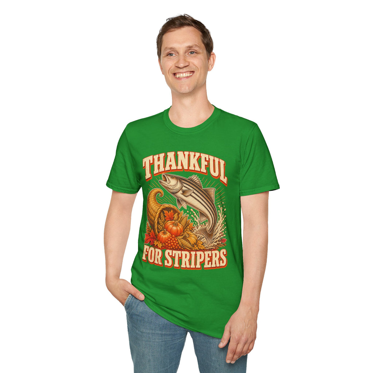 Thankful for Stripers Fishing T-Shirt