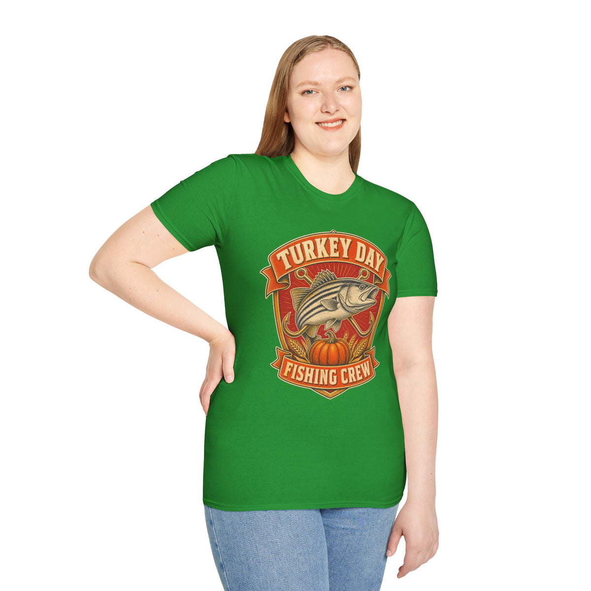 Turkey Day Fishing Crew T-Shirt – Thanksgiving Fishing Shirt