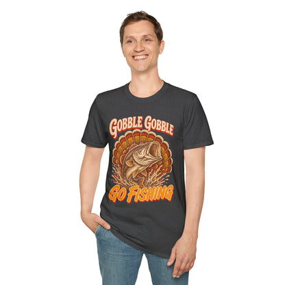 Gobble Gobble Go Fishing Turkey Hunting T-Shirt