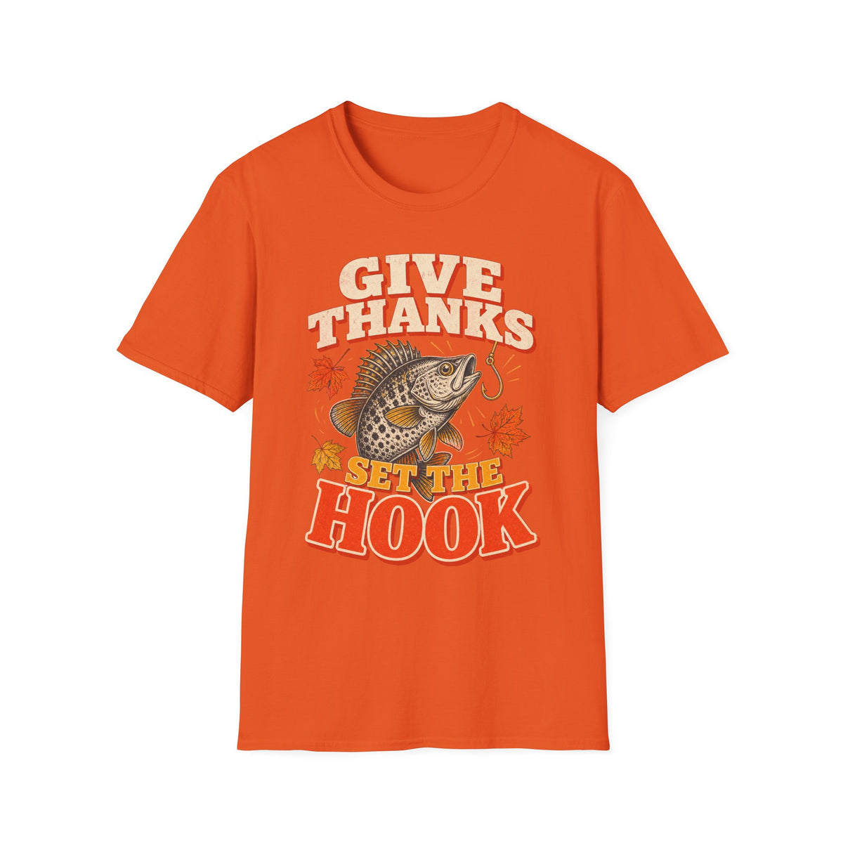 Give Thanks, Set the Hook Thanksgiving Fishing T-Shirt