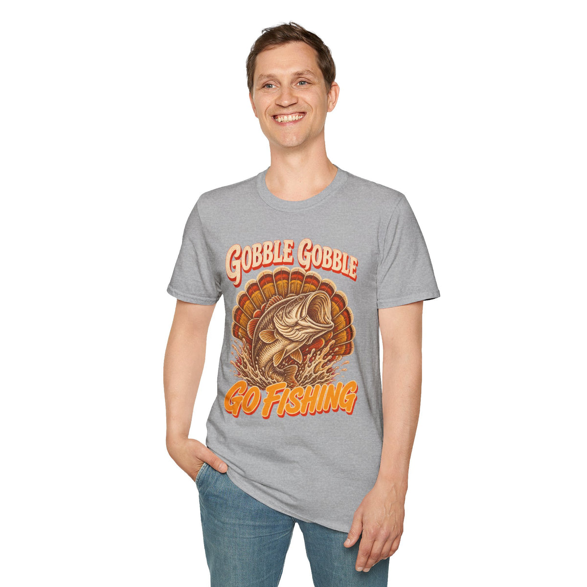 Gobble Gobble Go Fishing Turkey Hunting T-Shirt