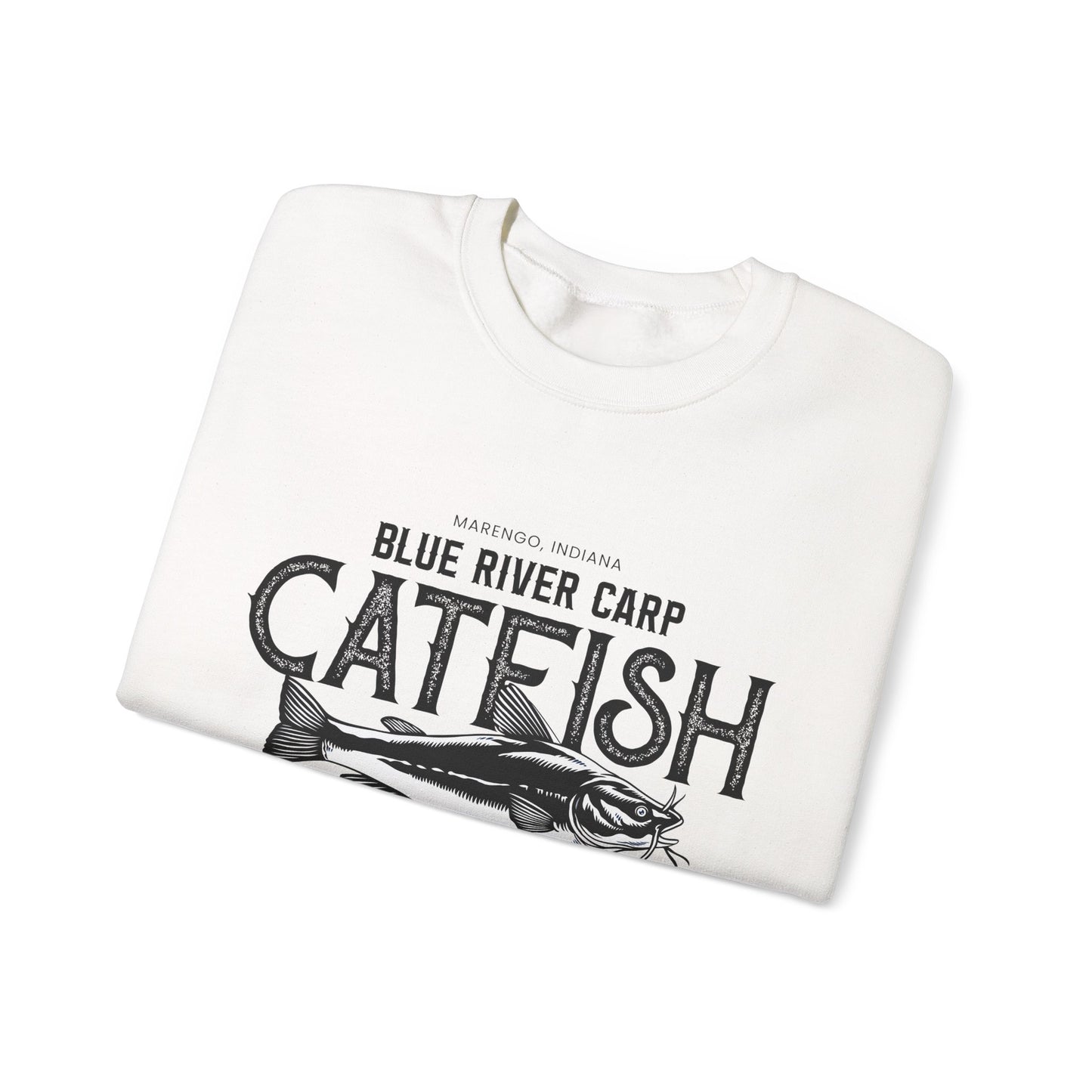 Blue River Carp - Unisex Crewneck Sweatshirt (Bk Lettering)