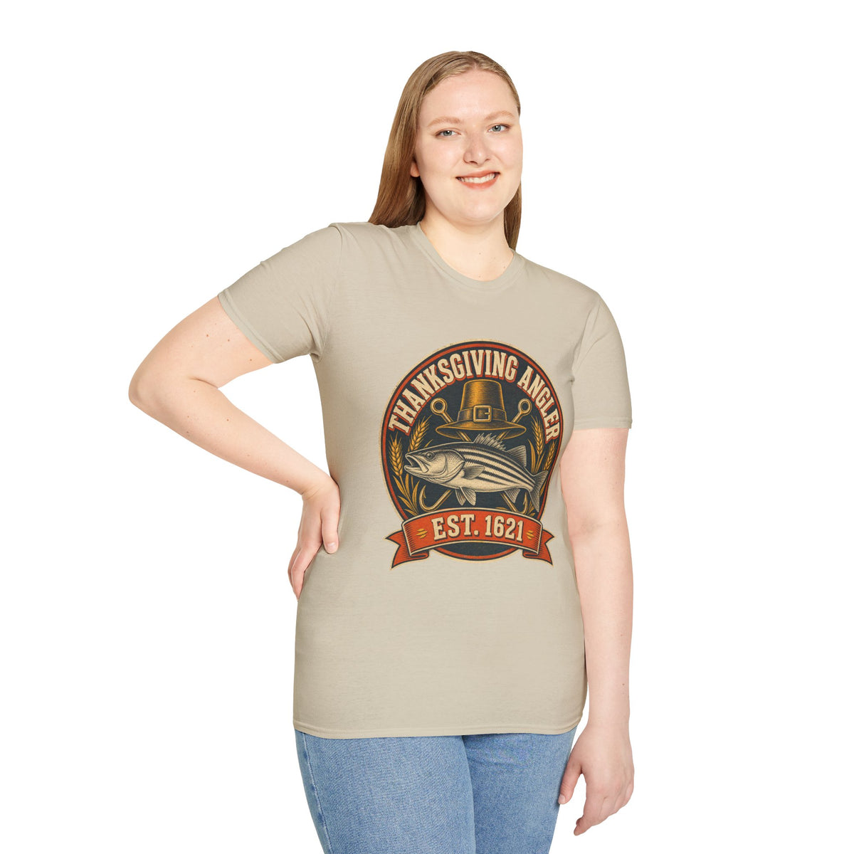 Thanksgiving Angler Est. 1621 Fishing T-Shirt