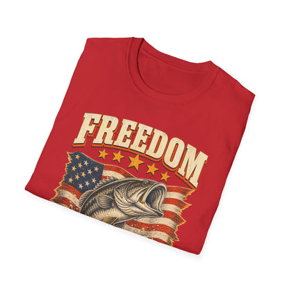 Freedom Family & Fishing American Flag T-Shirt
