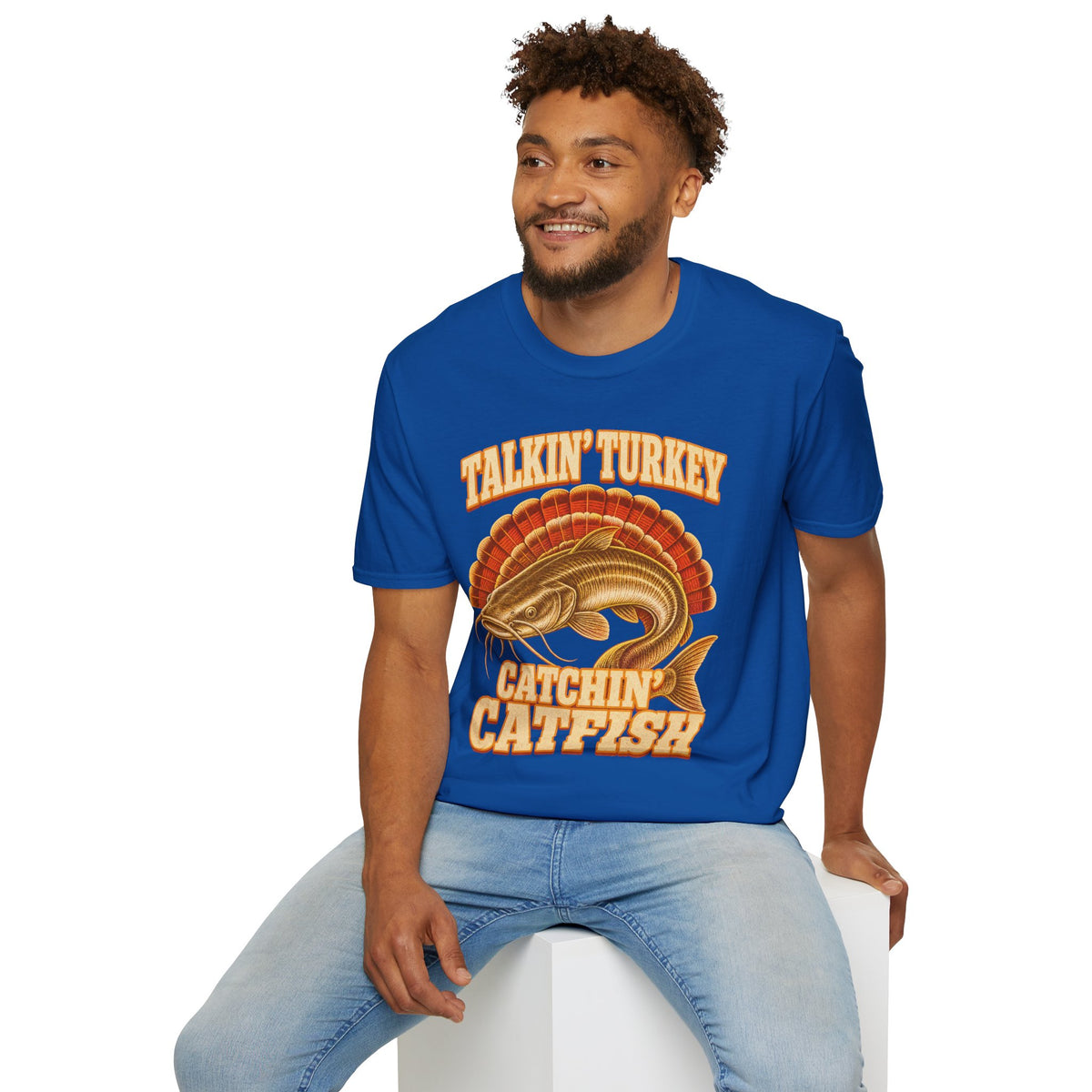 Talkin’ Turkey Catchin’ Catfish Fishing T-Shirt