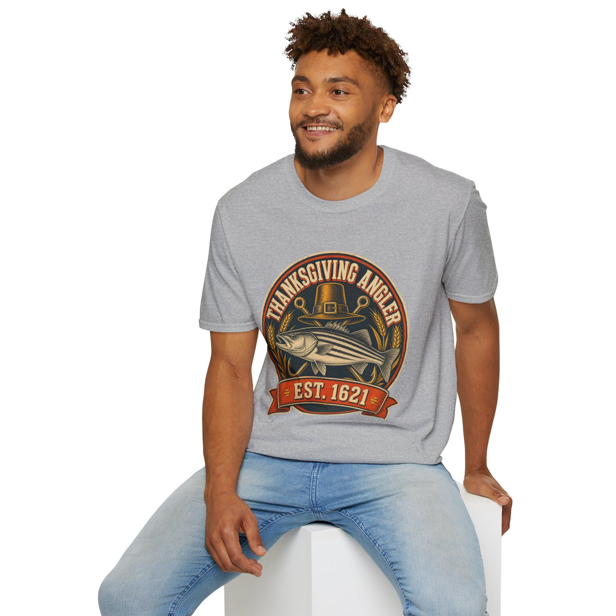 Thanksgiving Angler Est. 1621 Fishing T-Shirt