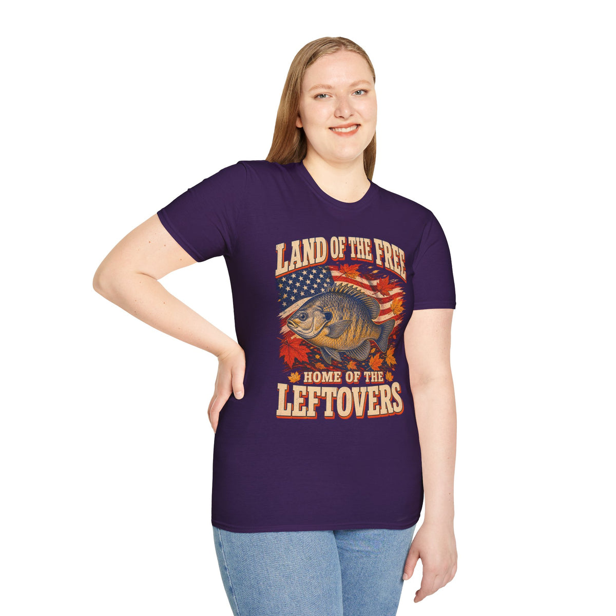 Land of the Free Home of the Leftovers Fishing T-Shirt
