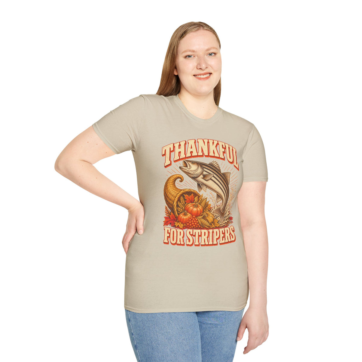 Thankful for Stripers Fishing T-Shirt