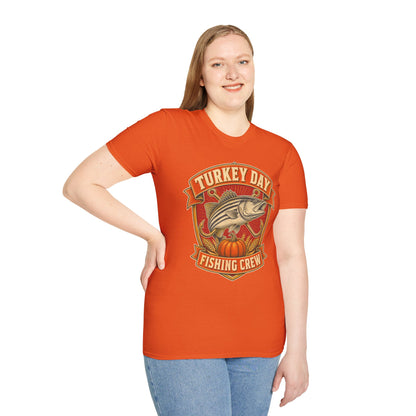 Turkey Day Fishing Crew T-Shirt – Thanksgiving Fishing Shirt