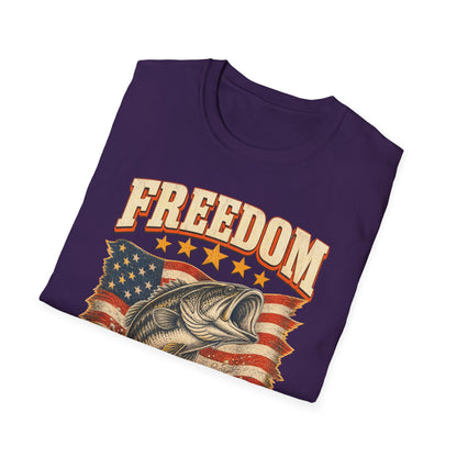 Freedom Family & Fishing American Flag T-Shirt