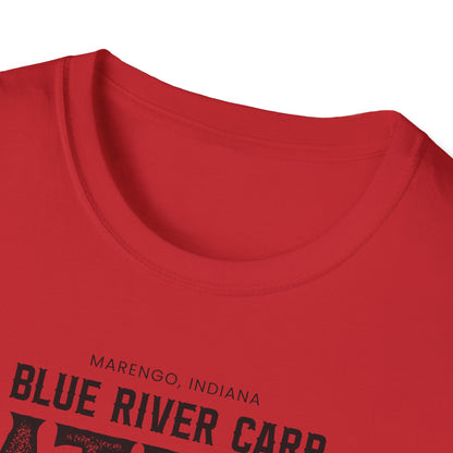 Blue River Carp - Unisex Softstyle T-Shirt (Bk Lettering)