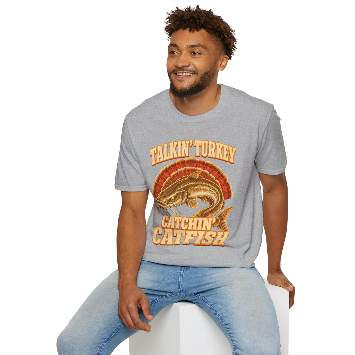 Talkin’ Turkey Catchin’ Catfish Fishing T-Shirt