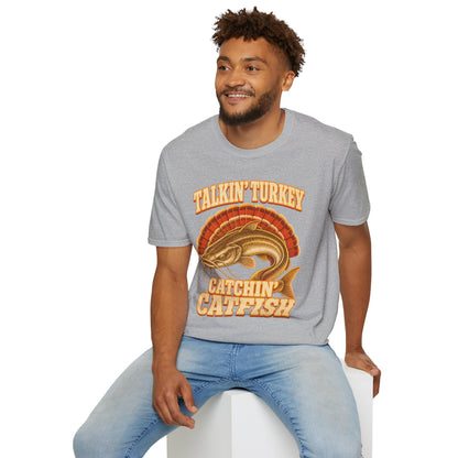 Talkin’ Turkey Catchin’ Catfish Fishing T-Shirt