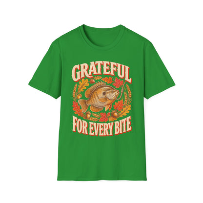 Grateful for Every Bite Fish Thanksgiving T-Shirt