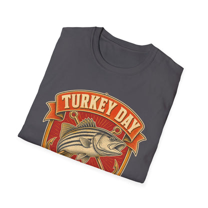 Turkey Day Fishing Crew T-Shirt – Thanksgiving Fishing Shirt