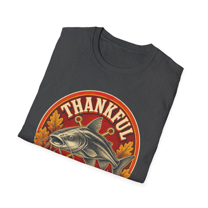 Thankful Grateful & Hooked Fishing T-Shirt