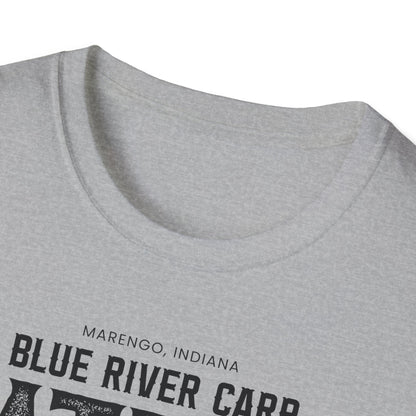 Blue River Carp - Unisex Softstyle T-Shirt (Bk Lettering)