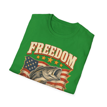 Freedom Family & Fishing American Flag T-Shirt