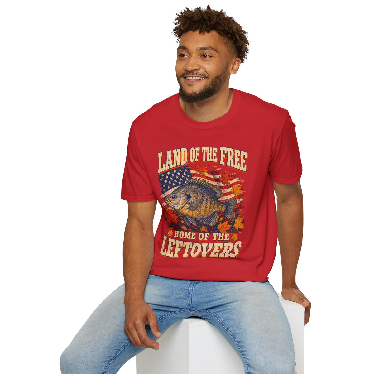 Land of the Free Home of the Leftovers Fishing T-Shirt