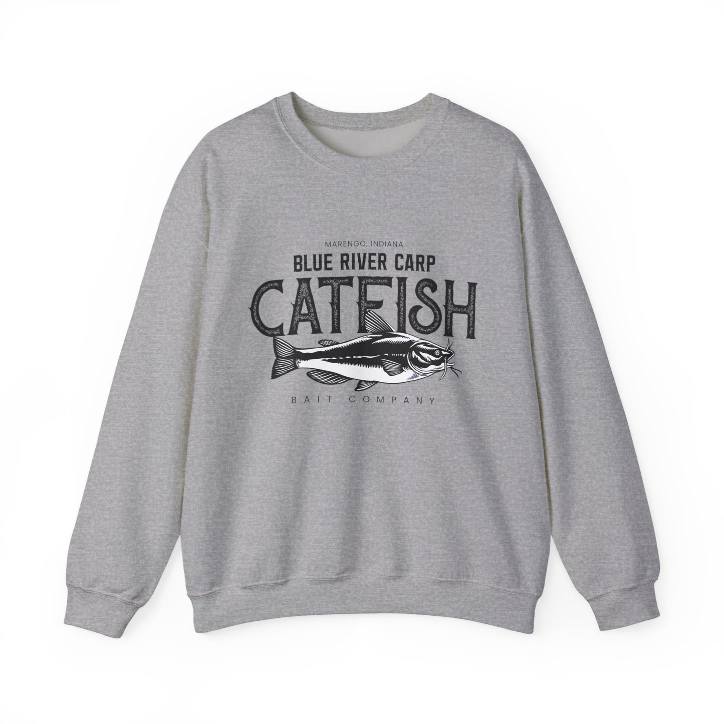 Blue River Carp - Unisex Crewneck Sweatshirt (Bk Lettering)