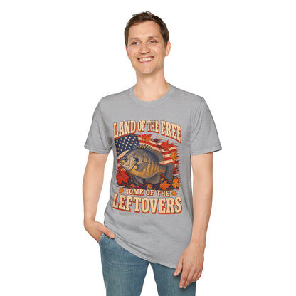 Land of the Free Home of the Leftovers Fishing T-Shirt