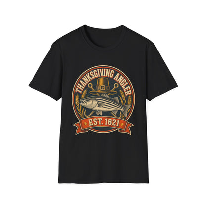 Thanksgiving Angler Est. 1621 Fishing T-Shirt