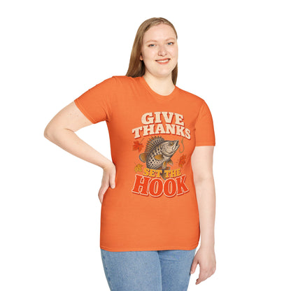 Give Thanks, Set the Hook Thanksgiving Fishing T-Shirt