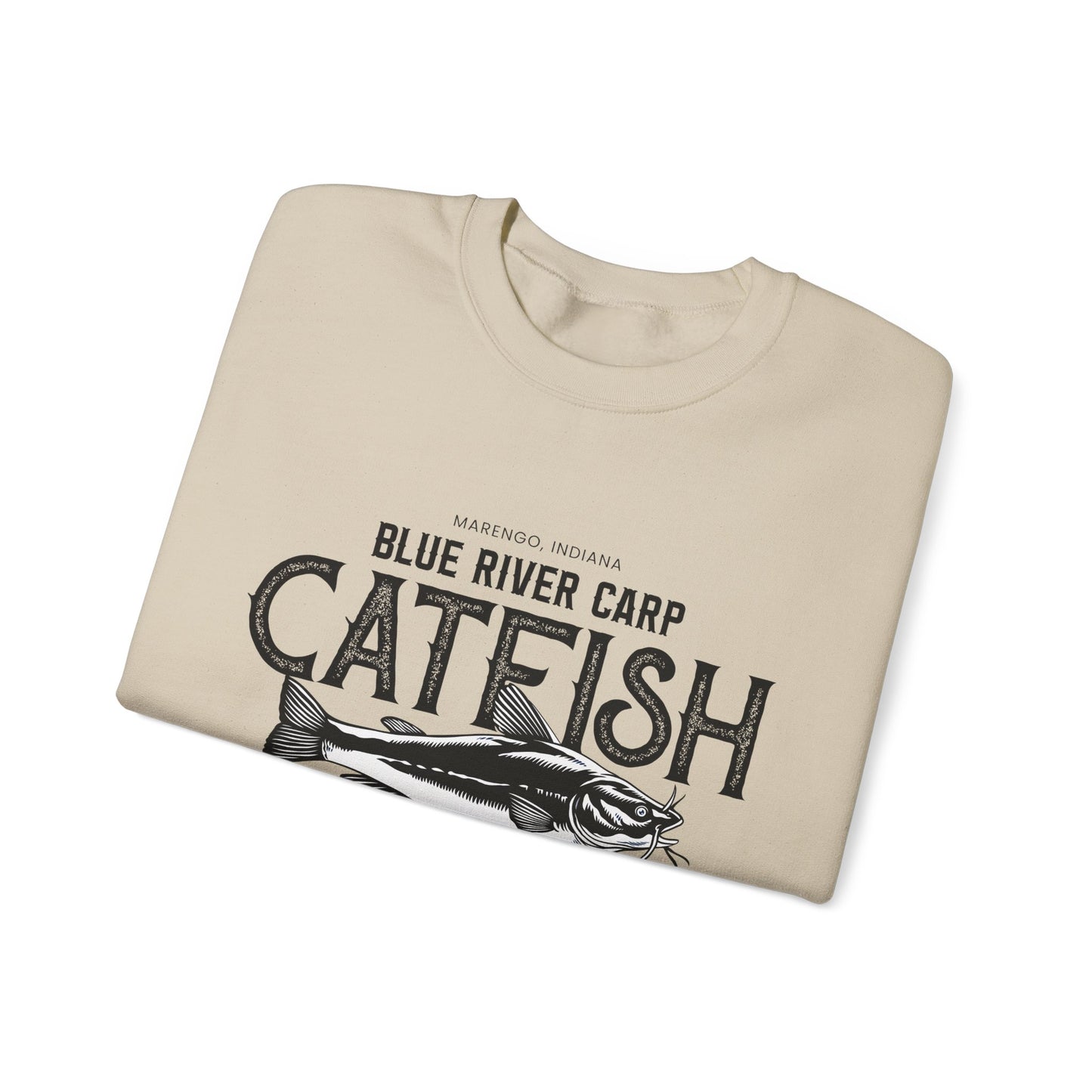 Blue River Carp - Unisex Crewneck Sweatshirt (Bk Lettering)