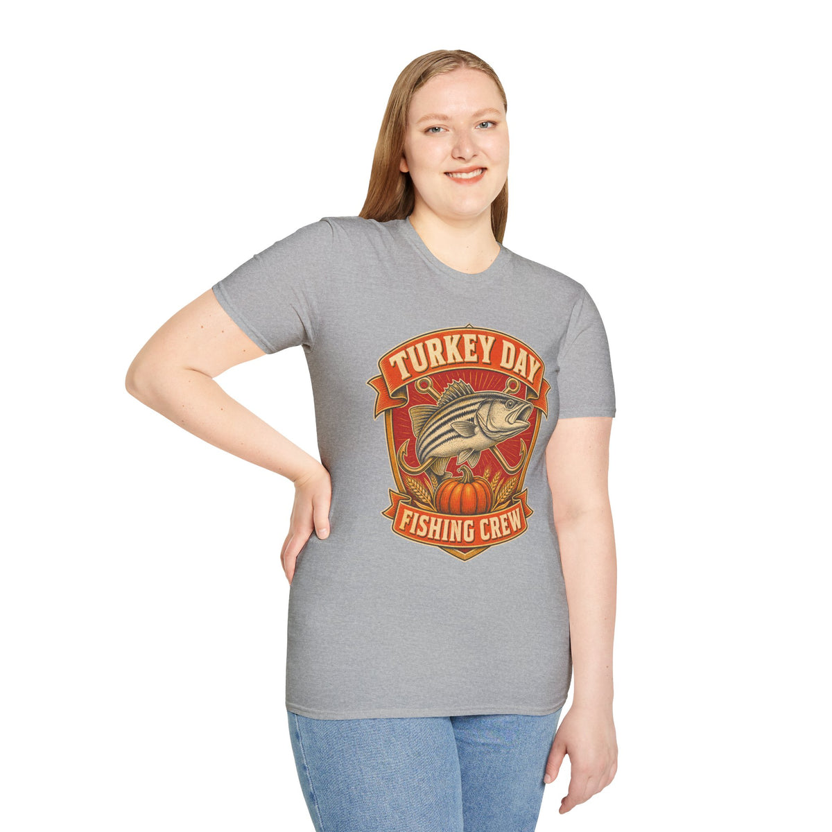 Turkey Day Fishing Crew T-Shirt – Thanksgiving Fishing Shirt