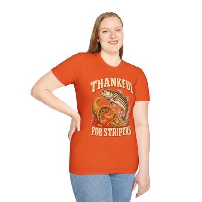 Thankful for Stripers Fishing T-Shirt