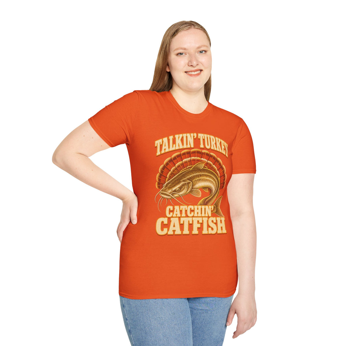 Talkin’ Turkey Catchin’ Catfish Fishing T-Shirt