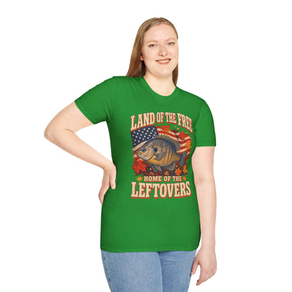 Land of the Free Home of the Leftovers Fishing T-Shirt