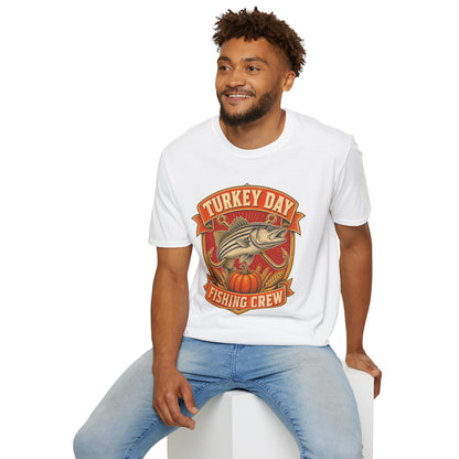 Turkey Day Fishing Crew T-Shirt – Thanksgiving Fishing Shirt
