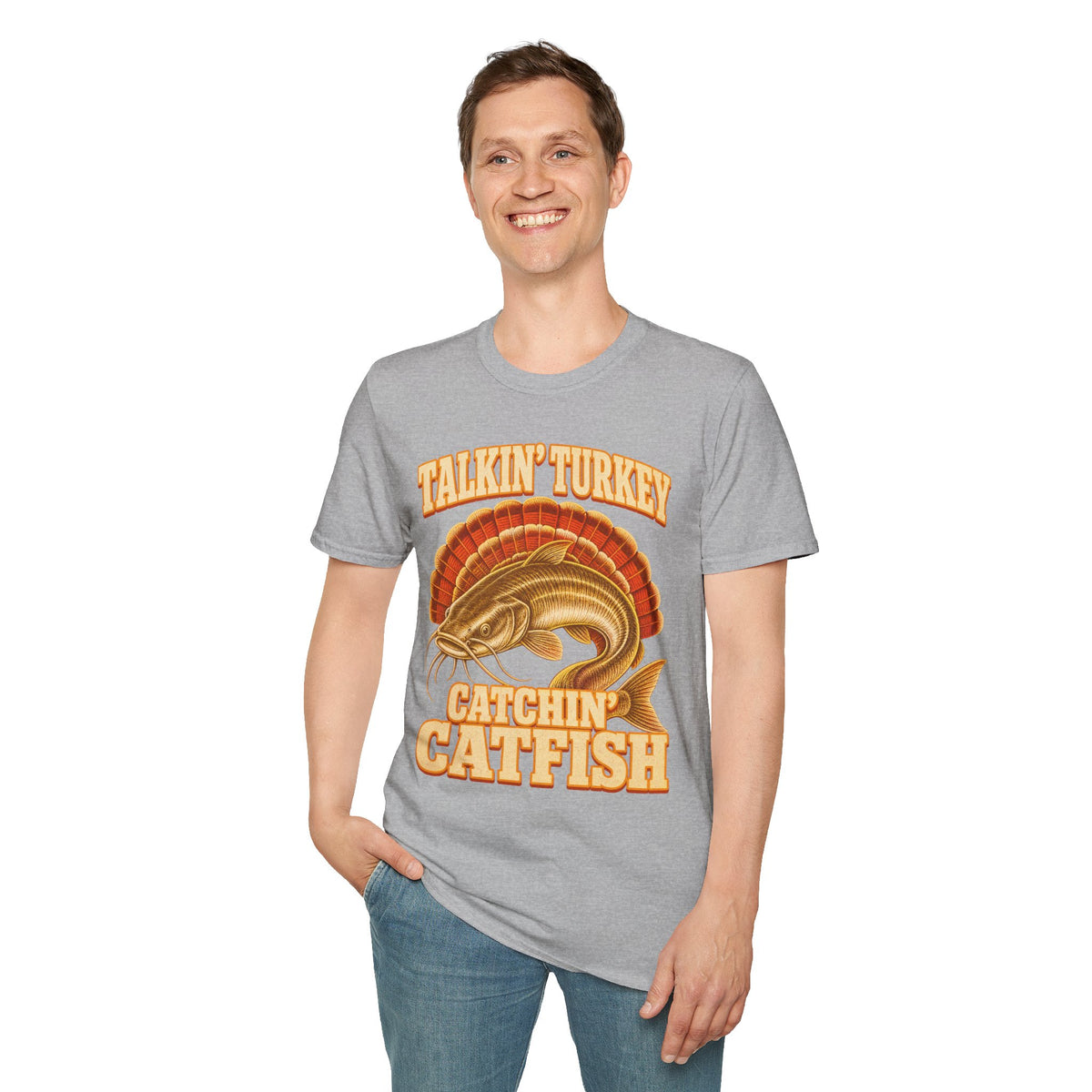 Talkin’ Turkey Catchin’ Catfish Fishing T-Shirt