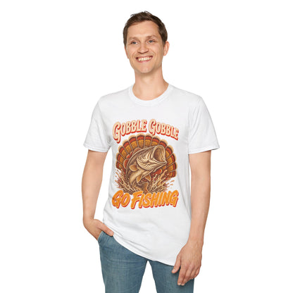 Gobble Gobble Go Fishing Turkey Hunting T-Shirt