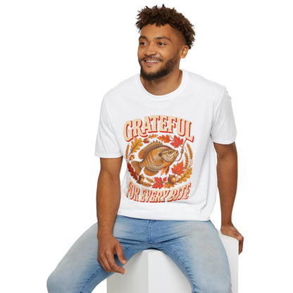Grateful for Every Bite Fish Thanksgiving T-Shirt
