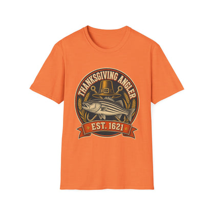 Thanksgiving Angler Est. 1621 Fishing T-Shirt
