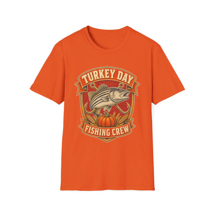Turkey Day Fishing Crew T-Shirt – Thanksgiving Fishing Shirt