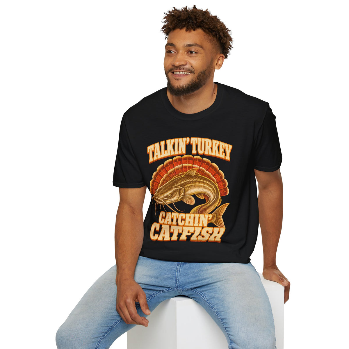 Talkin’ Turkey Catchin’ Catfish Fishing T-Shirt