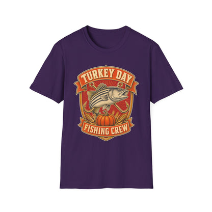 Turkey Day Fishing Crew T-Shirt – Thanksgiving Fishing Shirt