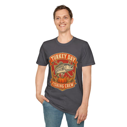 Turkey Day Fishing Crew T-Shirt – Thanksgiving Fishing Shirt