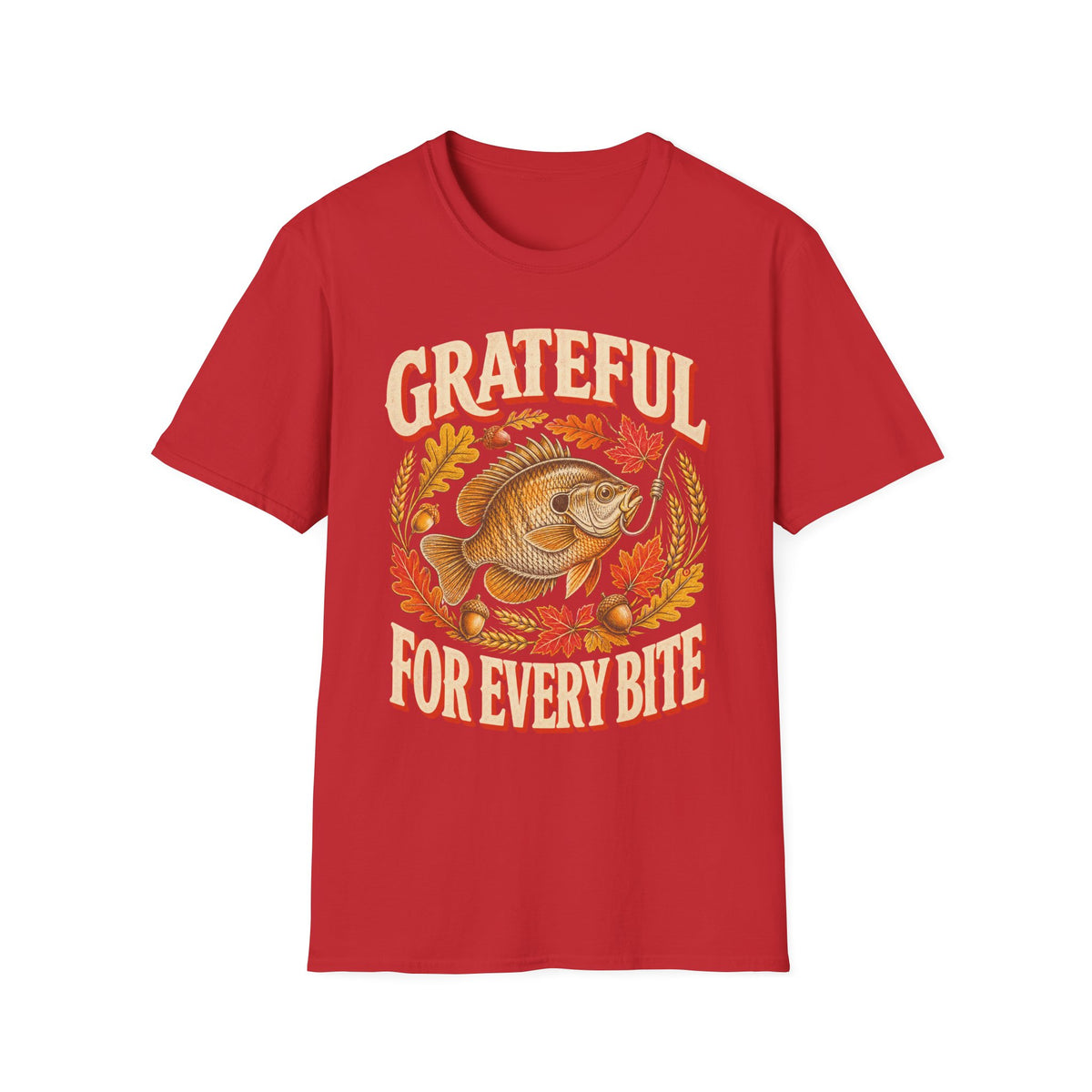 Grateful for Every Bite Fish Thanksgiving T-Shirt
